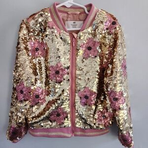 Sequined bomber jacket